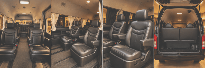 Toyota Hiace Grand Cabin - assentos reclinaveis e bagageiro