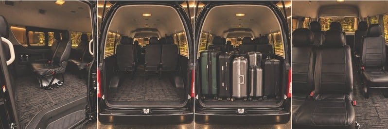 Toyota Hiace - assentos e bagageiro