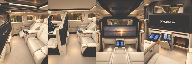 Lexus LM - cabine executiva e compartimento de bagagens